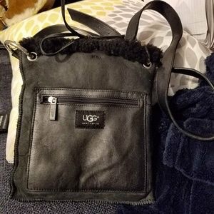 UGG Black Sheepskin Crossbody